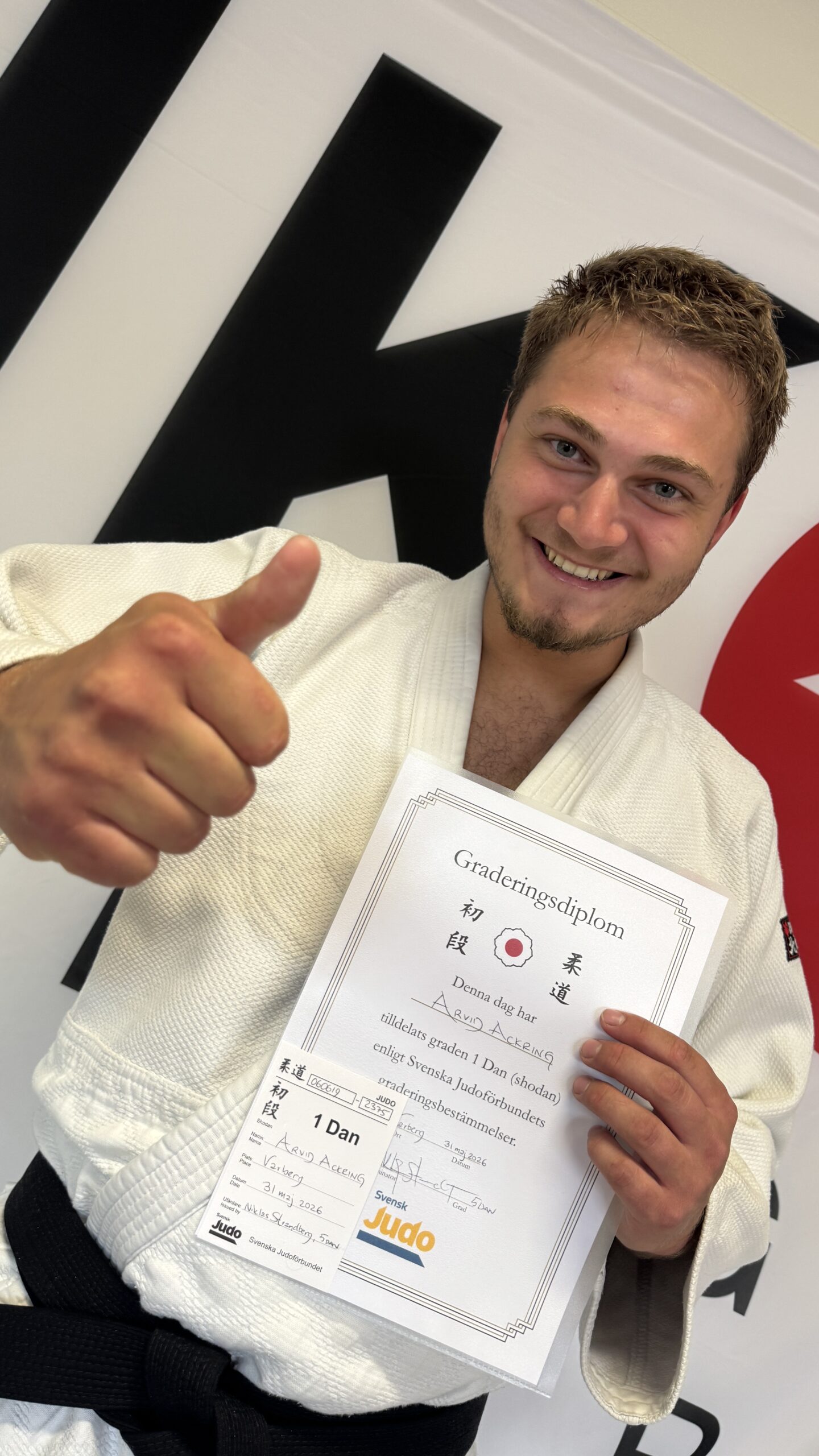 Featured image for “Grattis Arvid till 1 Dan”